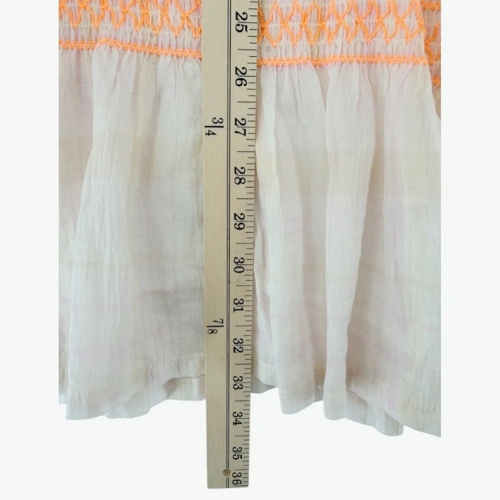 Free People Run With Me Plaid Mini Dress Ivory S NWT Boho - Picture 6 of 16